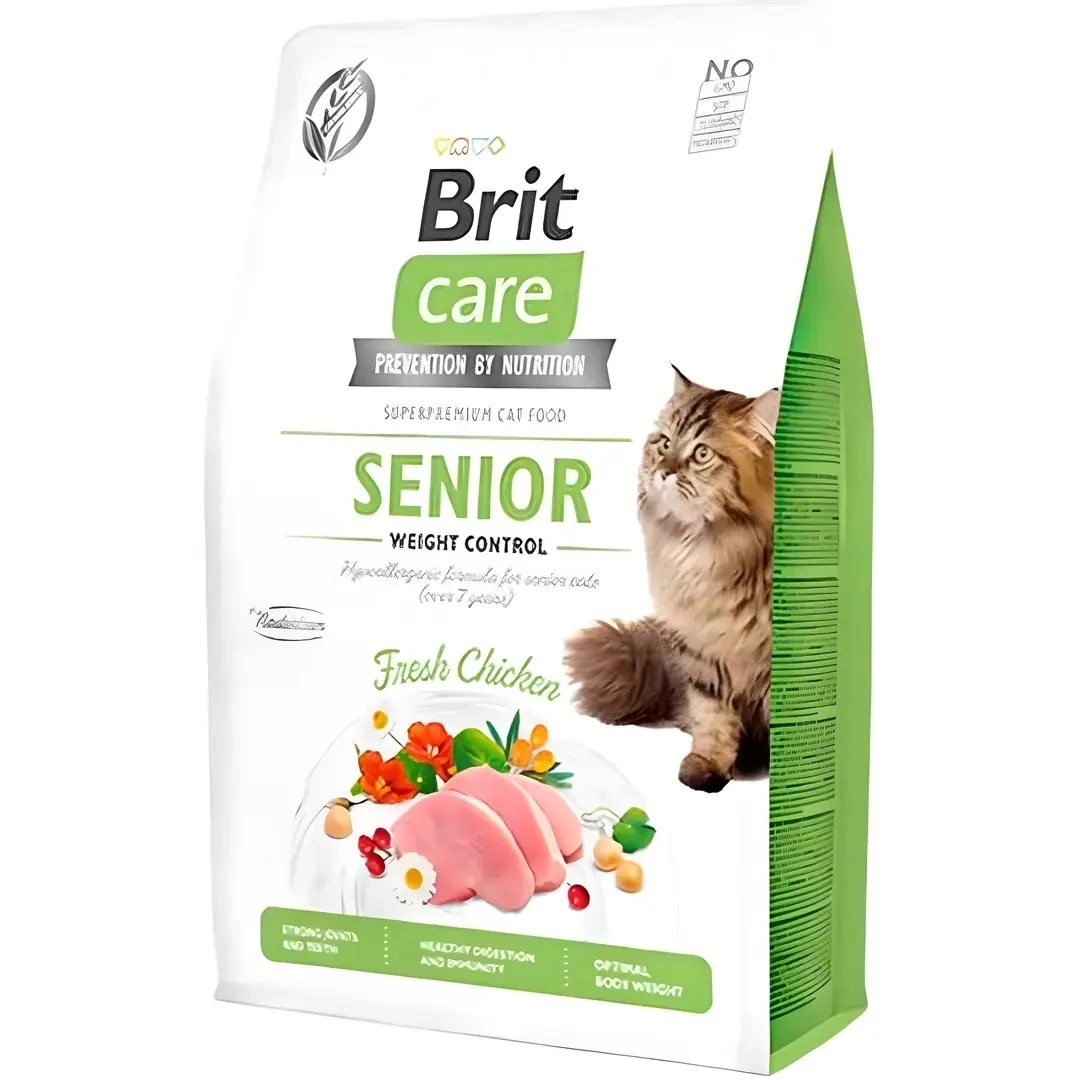 Brit Care Senior Hypo-Allergenic Kilo Kontrolü için Tahılsız Yaşlı Kedi Maması 2 Kg