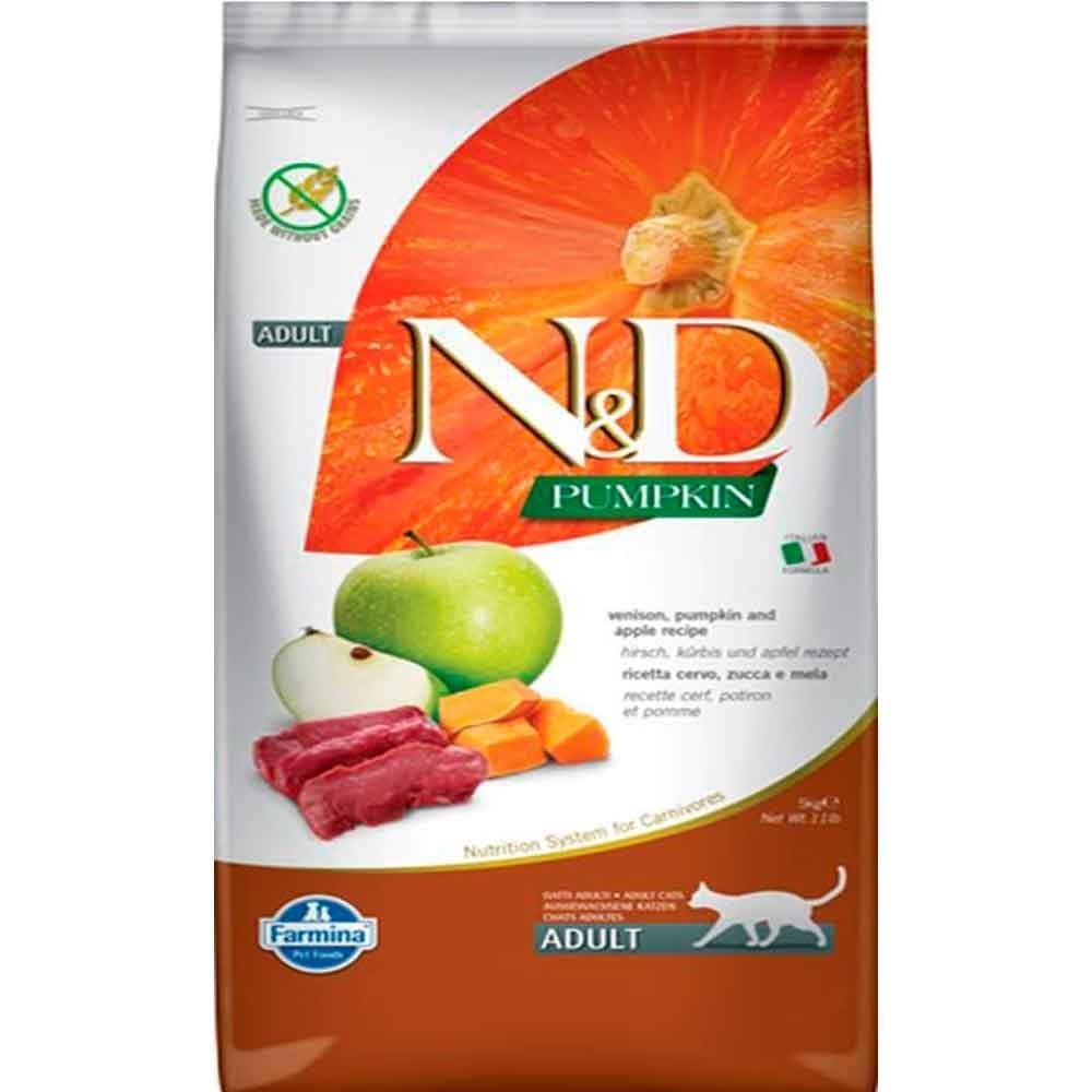 ND Kedi Maması Balkabaklı Geyik Etli Elmalı 5 Kg