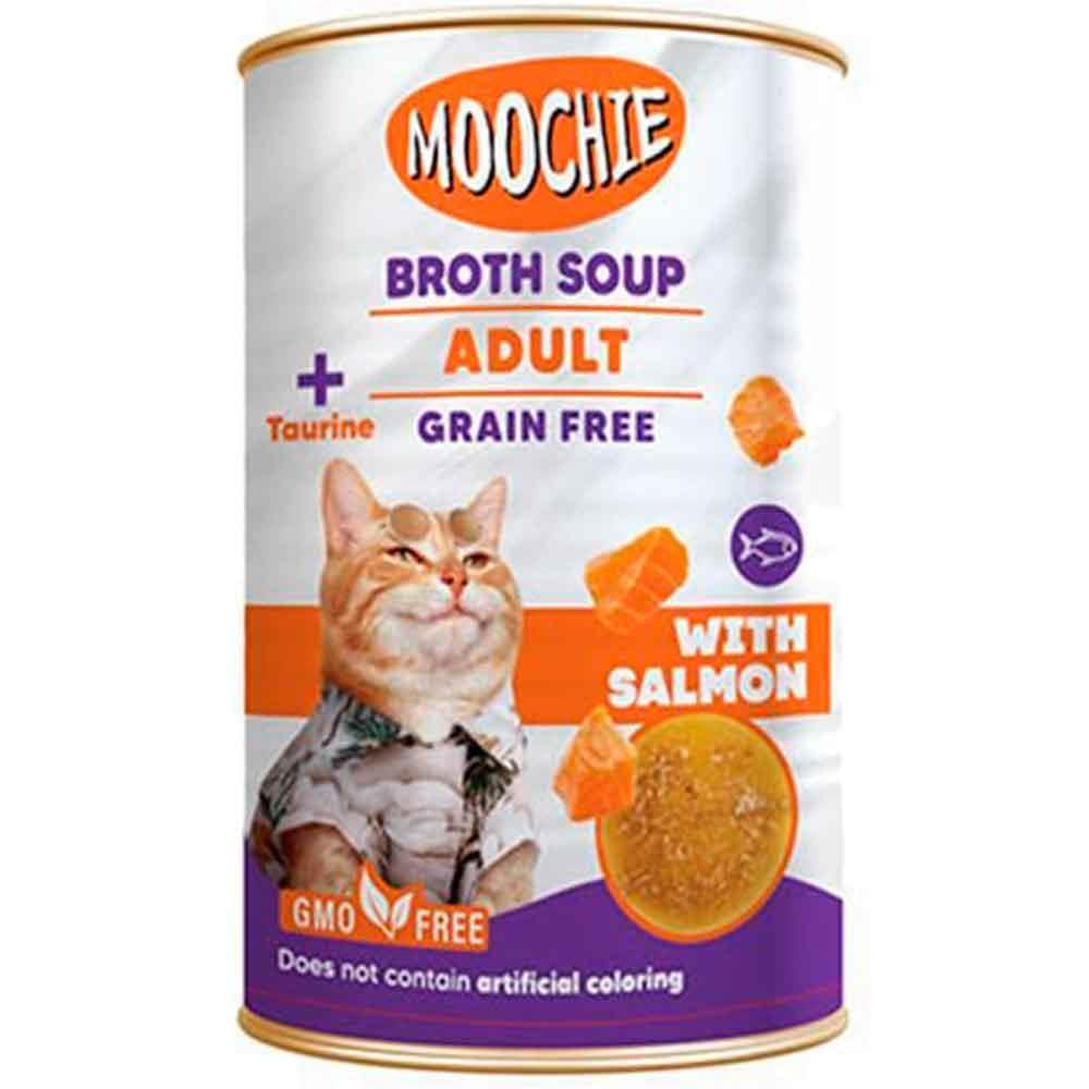 Moochie Somonlu Tahılsız Yetişkin Kedi Çorbası 135 ml