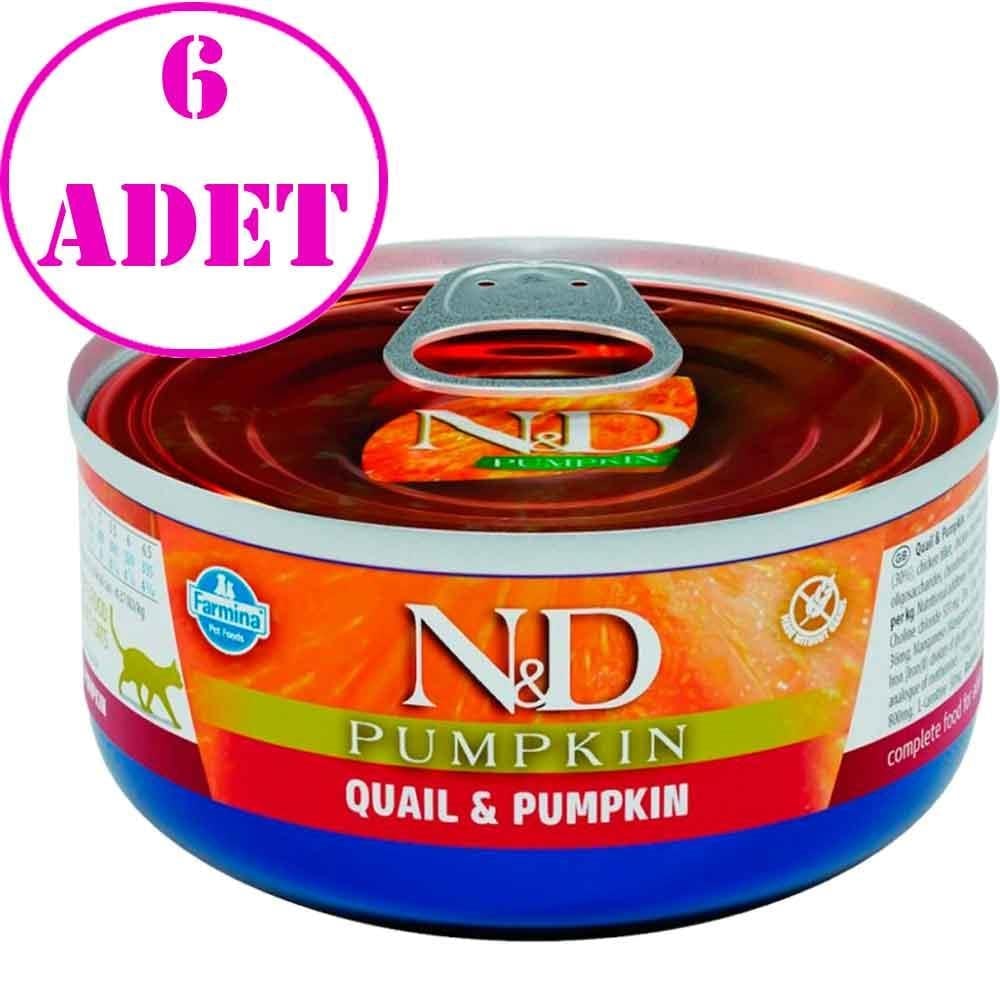 ND Balkabaklı Tahılsız Bıldırcın Etli Yetişkin Kedi Konservesi 70 Gr 6 AD