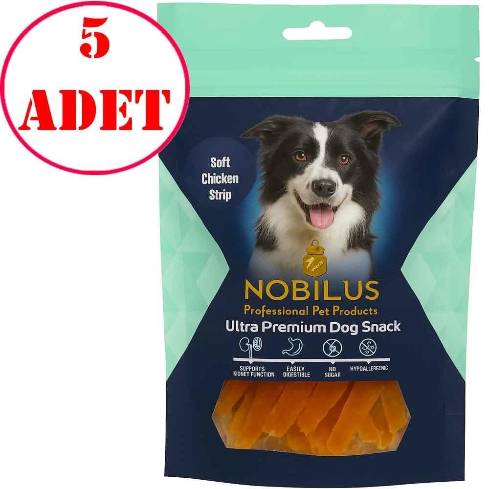Nobilus Köpek Ödül Maması Yumuşak Tavuk Dilimleri 80 Gr 5 AD