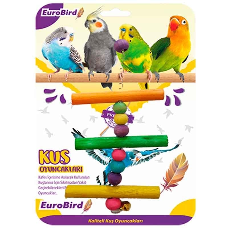 Euro Bird Kuş Oyuncağı Üçlü Tahta Merdiven KY86