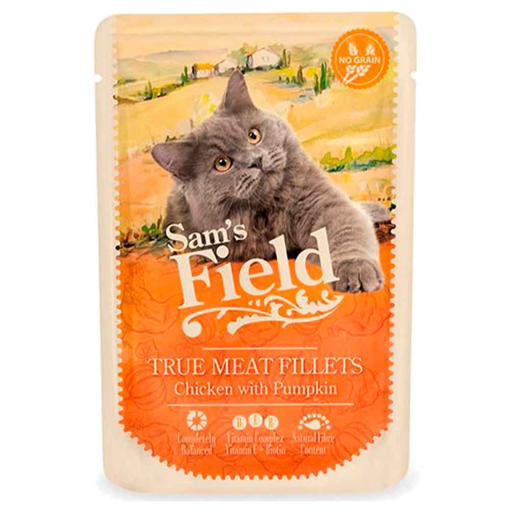 Sam's Field Tahılsız Kedi Konservesi Tavuklu Balkabaklı 85 Gr