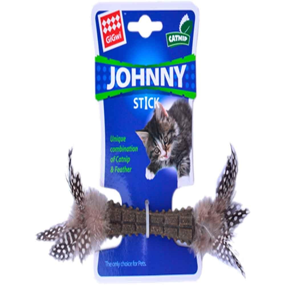 Gigwi Kedi Oyuncağı Johnny Stick Catnipli Doğal Yeşil Tek Tüylü 7093