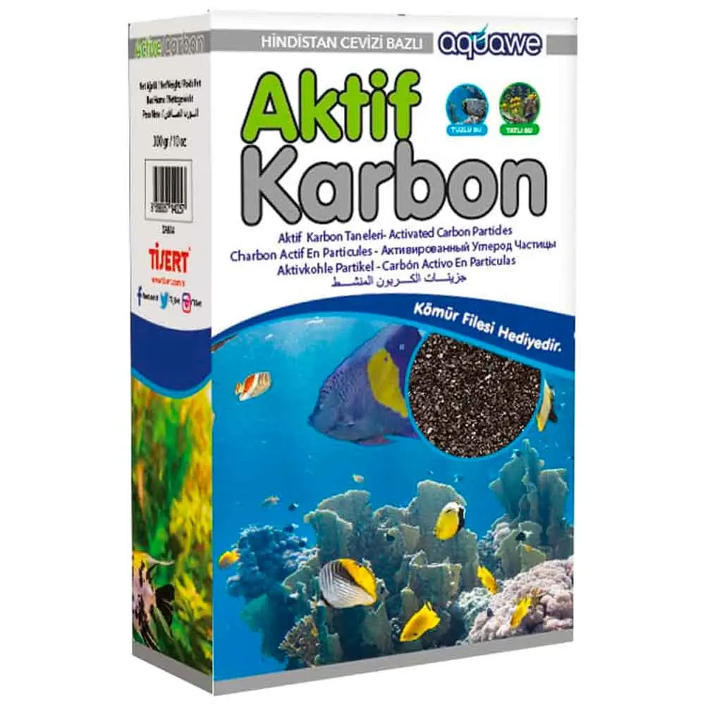 Aquawe Aktif Karbon Akvaryum Filtre Malzemesi 300 Gr