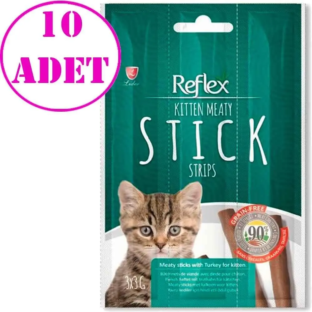 Reflex Hindili Yavru Kedi Ödül Çubuğu 3 Gr 3 Lü 10 AD