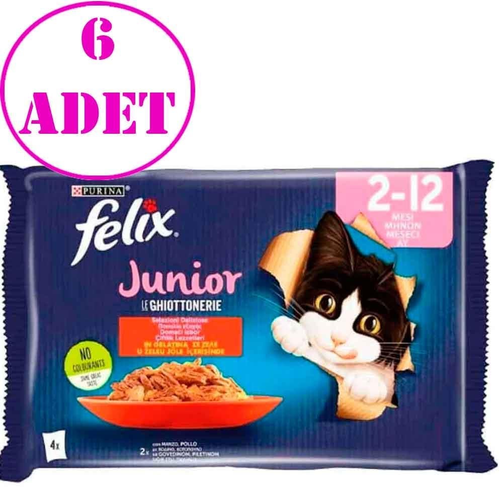 Felix Junior Yavru Kedi Maması 4 x 85 Gr 6 AD