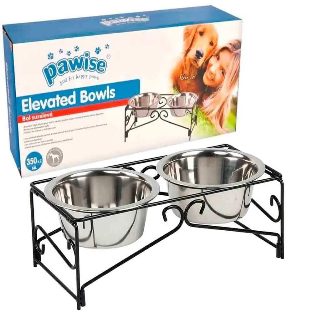 Pawise Metal Ayaklı İkili Mama Kabı 350 Ml x 2