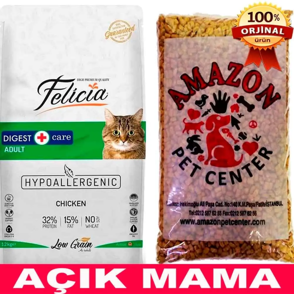 Felicia Düşük Tahıllı Tavuklu Kedi Maması Açık 1 Kg