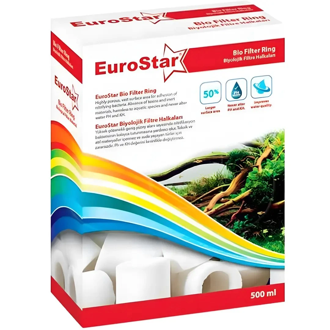 Eurostar Seramik Halka Akvaryum Filtre Malzemesi 500 ml