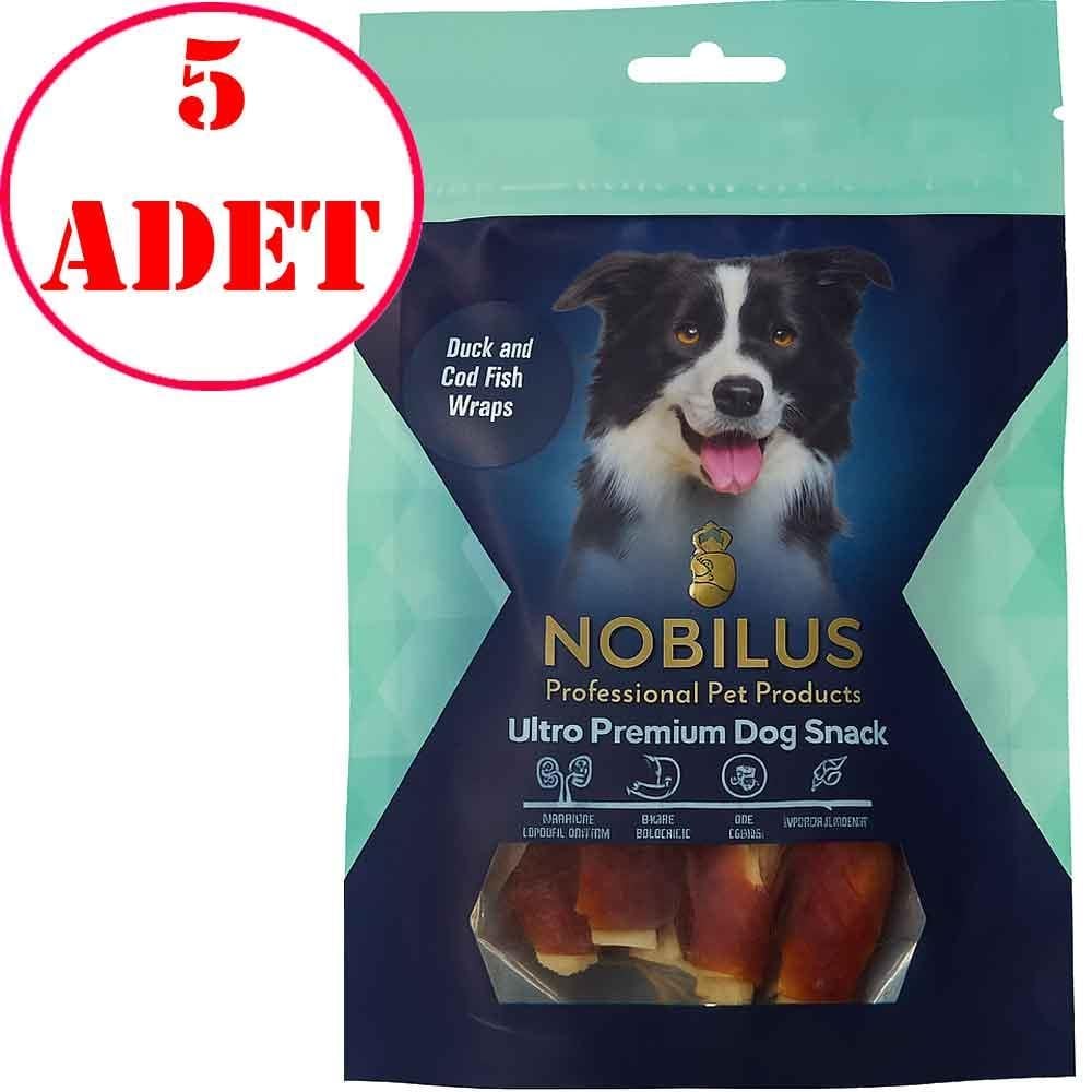 Nobilus Köpek Ödül Maması Ördek ve Morina Balığı Sargılı 80 Gr 5 AD