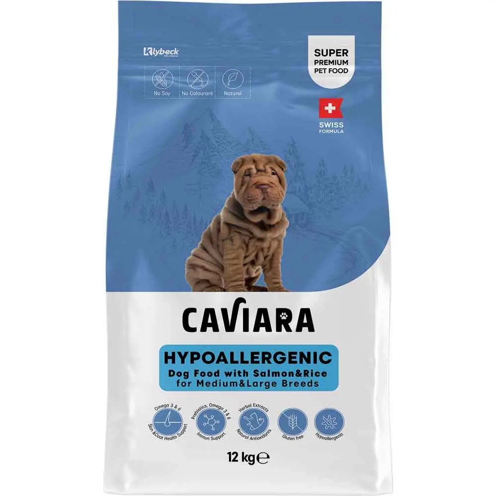 Caviara Hipoalerjenik Somonlu ve Pirinçli Orta & Büyük Irk Yetişkin Köpek Maması 12 Kg