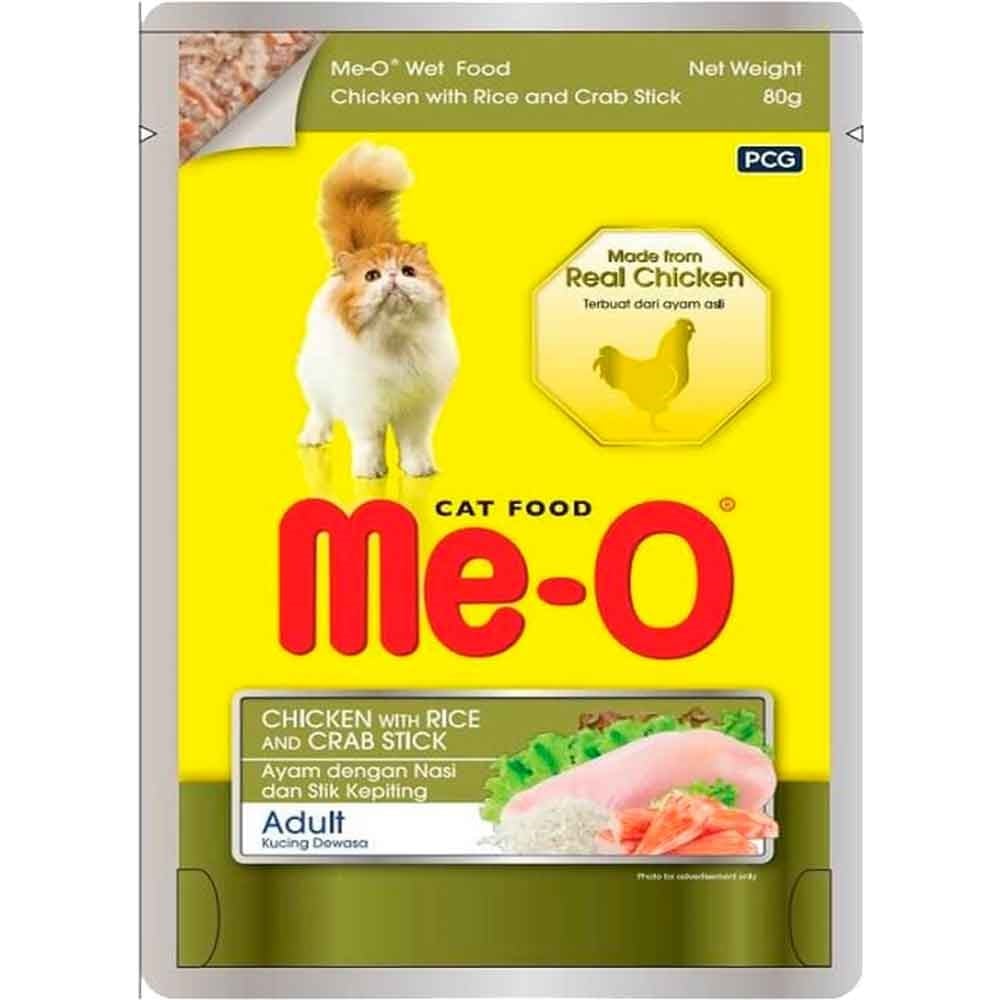 Meo Kedi Konservesi Tavuk ve Yengeçli 80gr