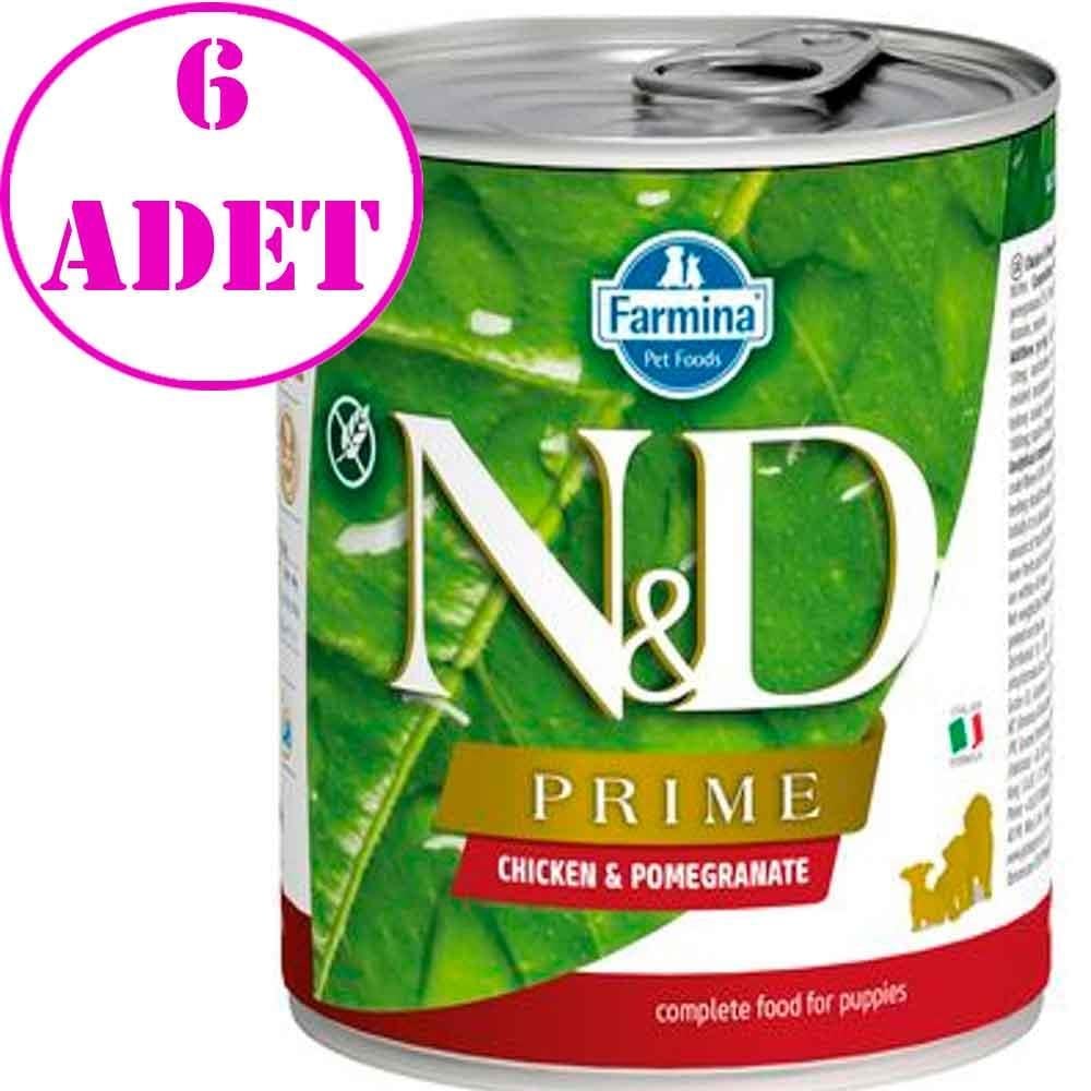 ND Prime Tahılsız Tavuklu Narlı Yavru Köpek Konservesi 285 Gr 6 AD