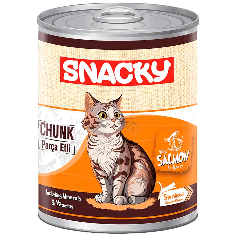 Snacky Chunk Somonlu Kedi Konservesi 400 Gr
