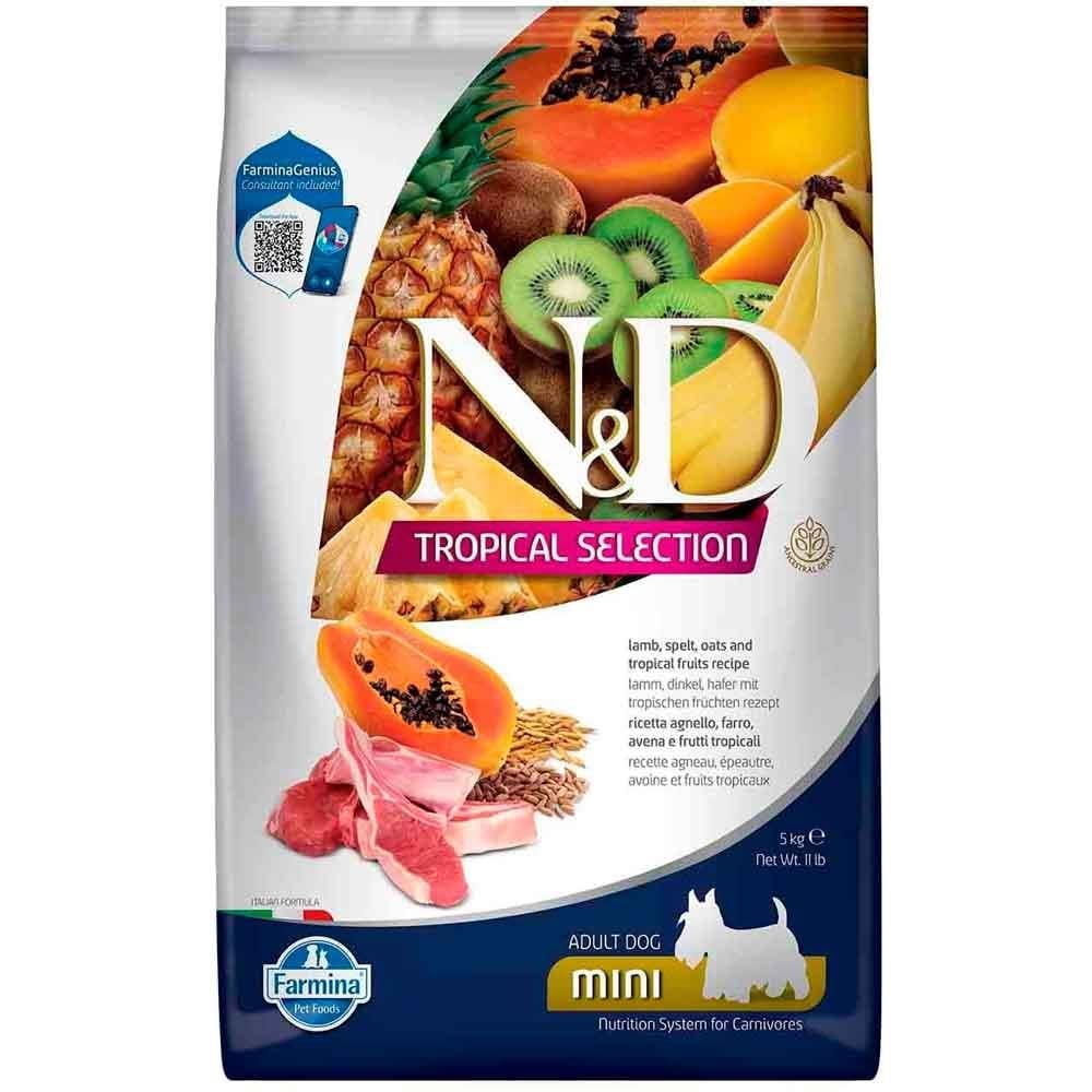 ND Tropical Meyveli Mini Irk Köpek Maması Kuzu Etli 5 Kg