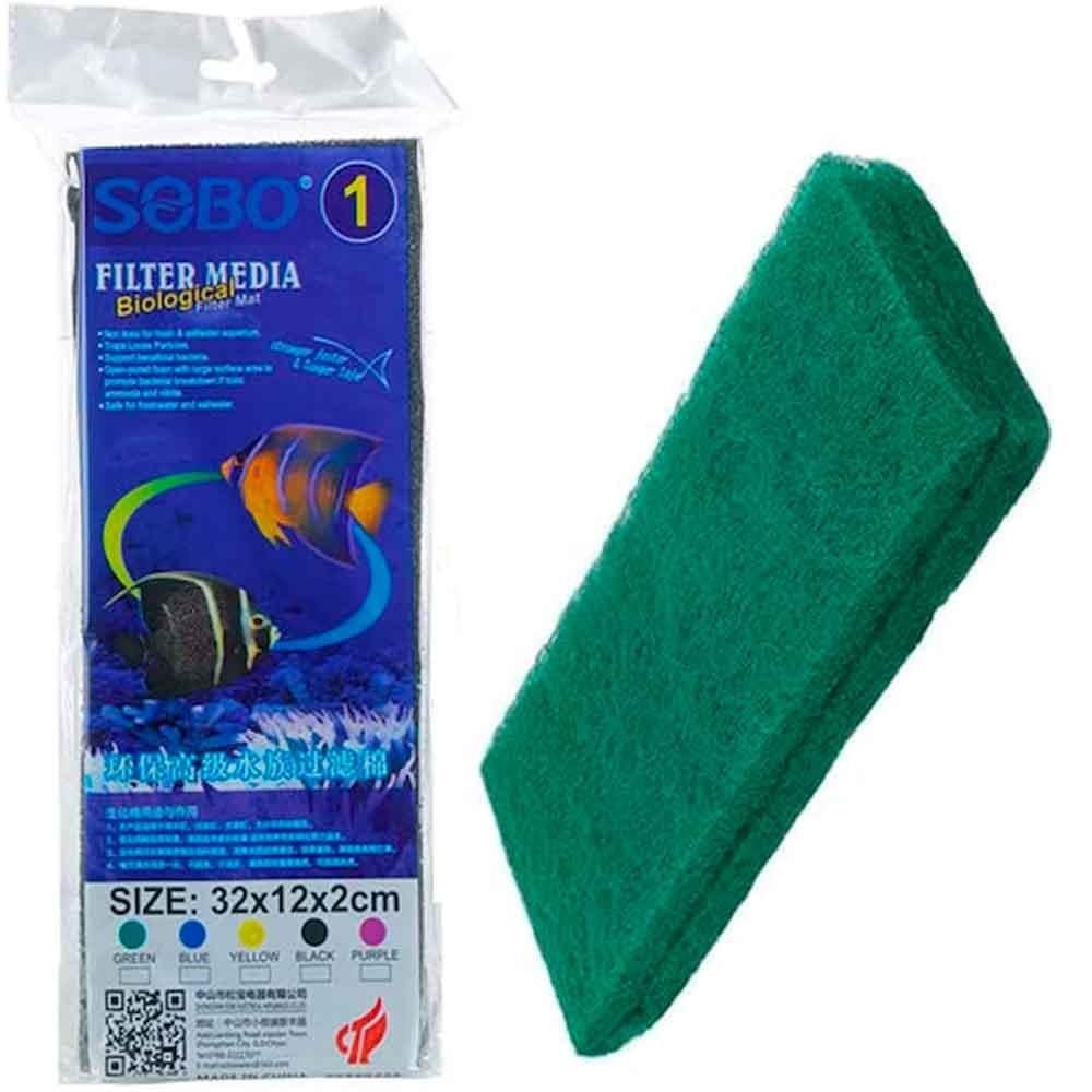 Sobo Akvaryum Filtre Süngeri 32x12x2 Yeşil