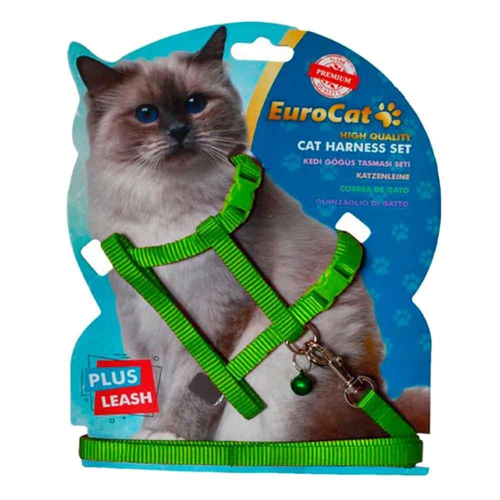 Eurocat Kedi Göğüs Tasma Seti Yeşil