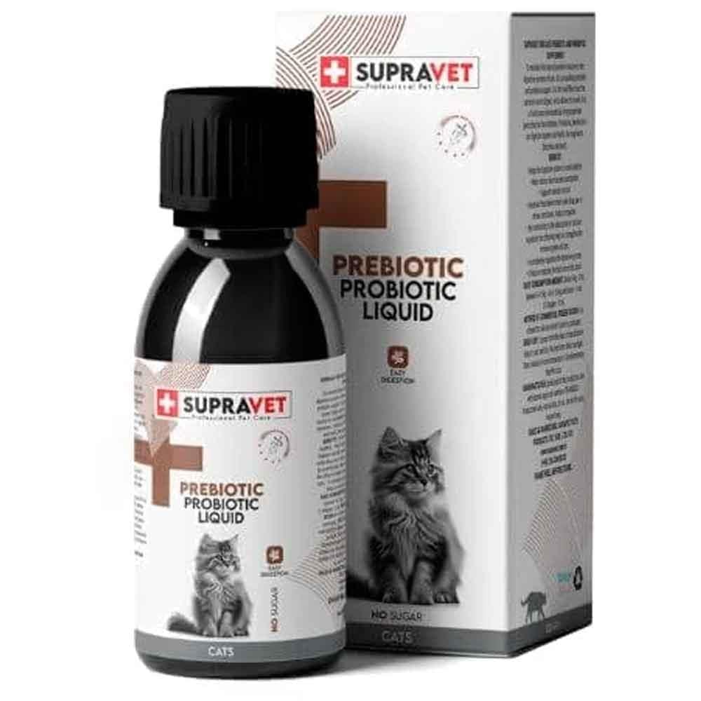 Supravet Kediler İçin Bağışıklık Güçlendirici Sıvı Probiyotik ve Prebiyotik Takviyesi 100 ml