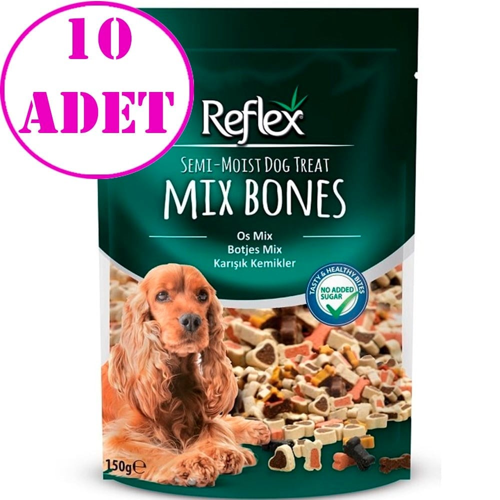 Reflex Mix Bones Karışık Kemikler Yumuşak Köpek Ödülü 150gr 10 AD