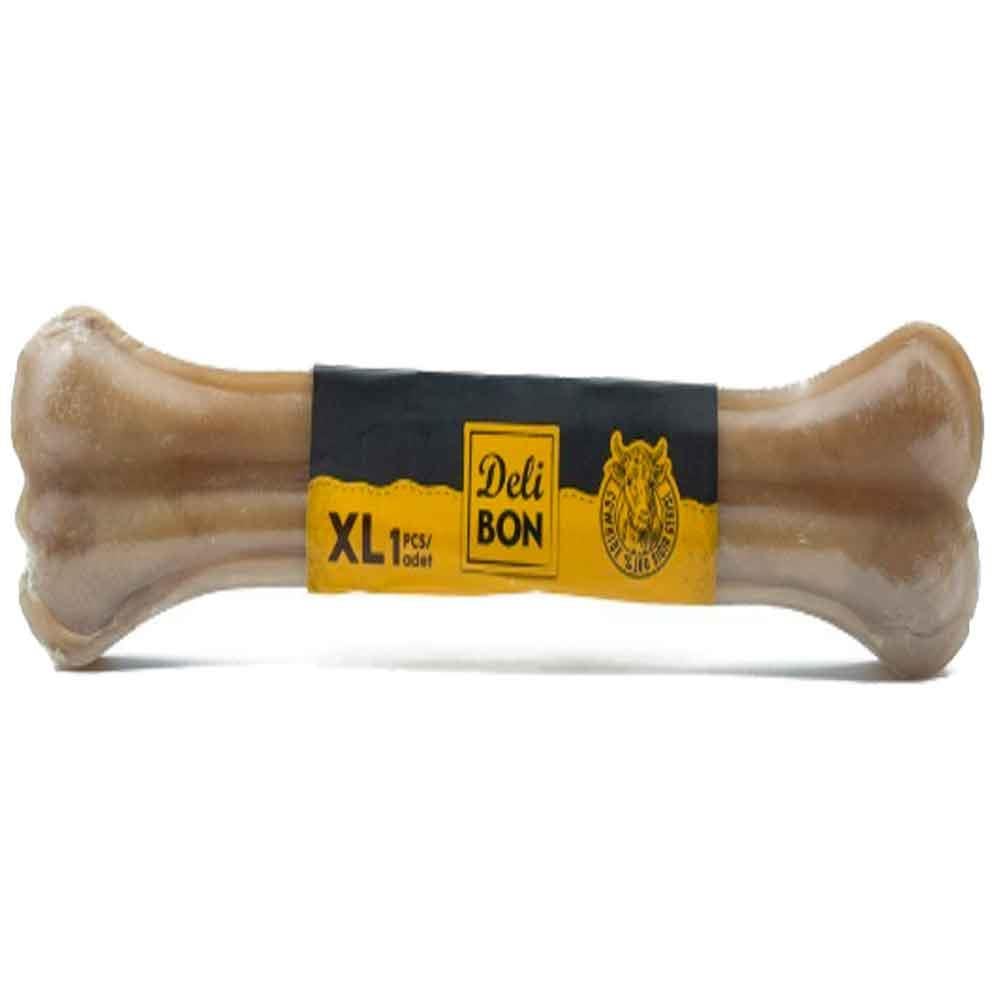 Delibon Köpekler İçin Deri Pres Kemik Naturel 27 Cm