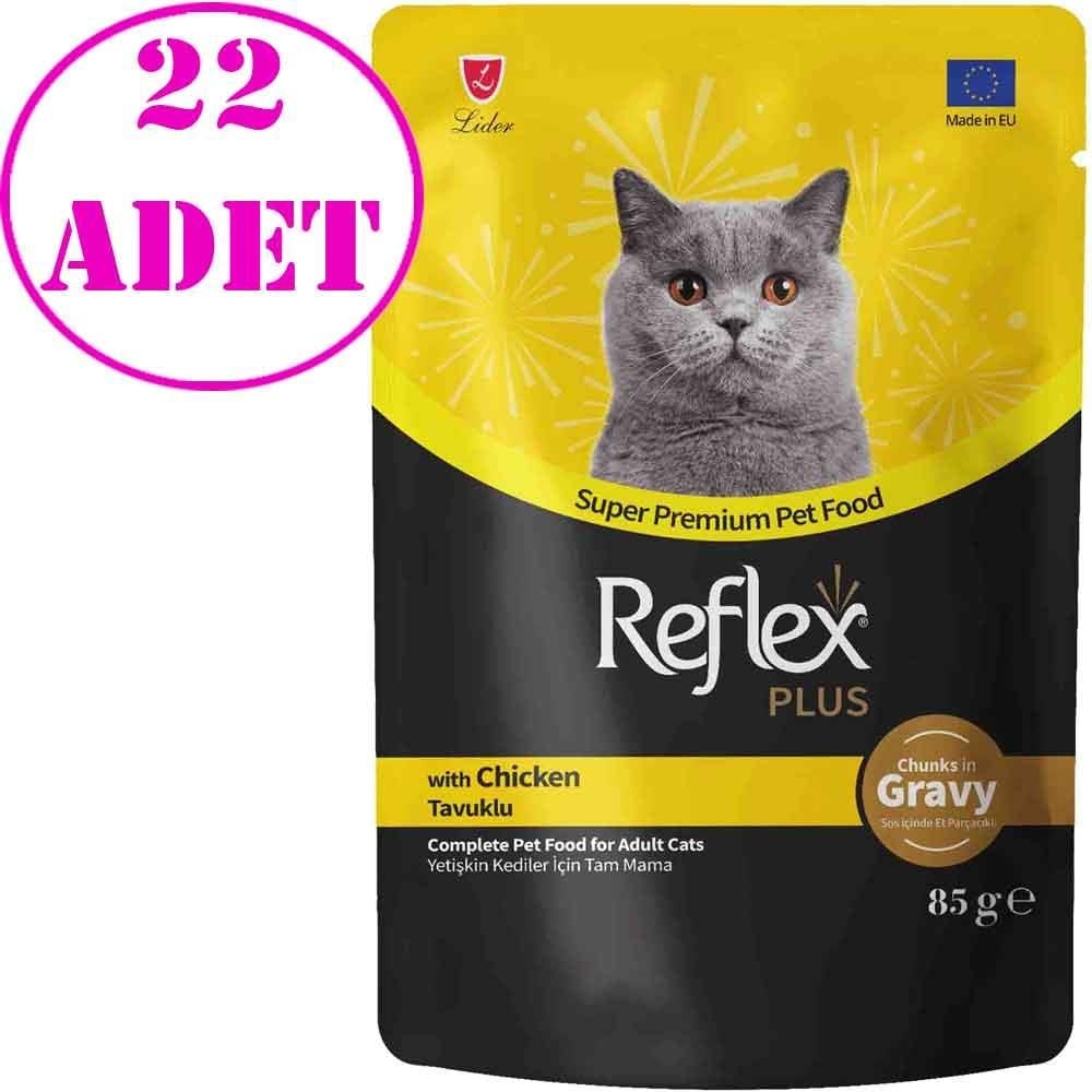 Reflex Plus Sos İçinde Tavuklu Kedi Konservesi 85 Gr 22 AD