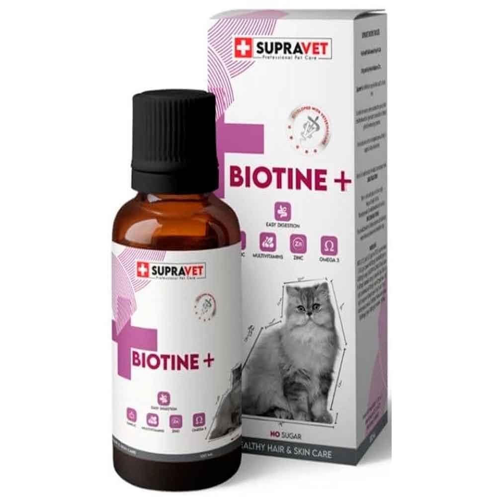 Supravet Biotine Kediler İçin Tüy Sağlığı Multi Vitamin Damlası 100 ml