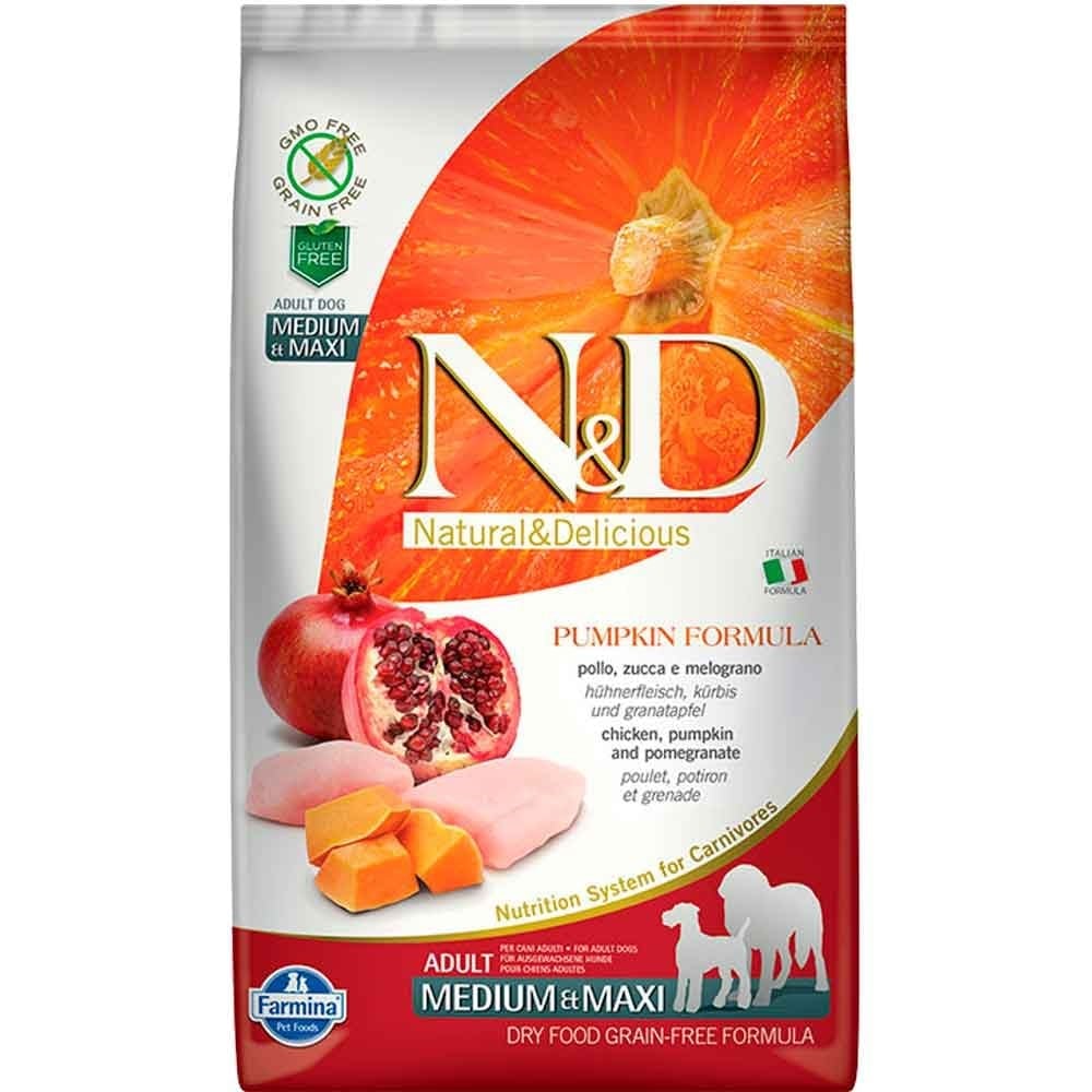 ND Tahılsız Köpek Maması Balkabaklı Tavuklu Medium Maxi 2,5 Kg