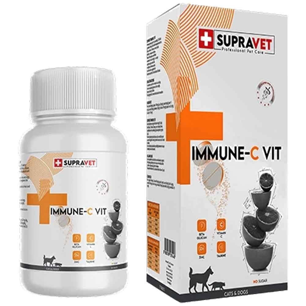 Supravet Kedi ve Köpek Bağışıklık Güçlendirici Immune C-Vitamin Tablet 75'li