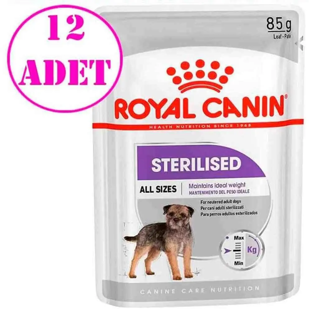 Royal Canin Sterilised Kısır Köpek Konservesi 85 gr 12 Ad