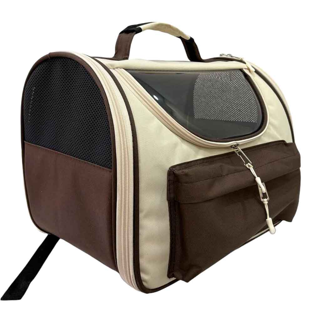 Pet Pretty Kedi Köpek İçin Taşıma Çantası Space Model Backpak Kahverengi 36x30x30 Cm