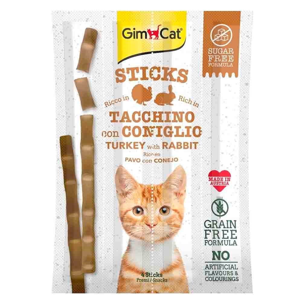 Gim Cat Sticks Hindili Tavşanlı Kedi Ödül Çubukları 4 Parça