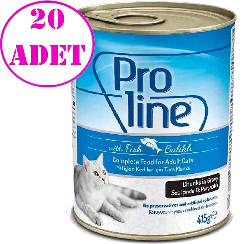 ProLine Kedi Konservesi Balıklı 415 Gr 20 AD
