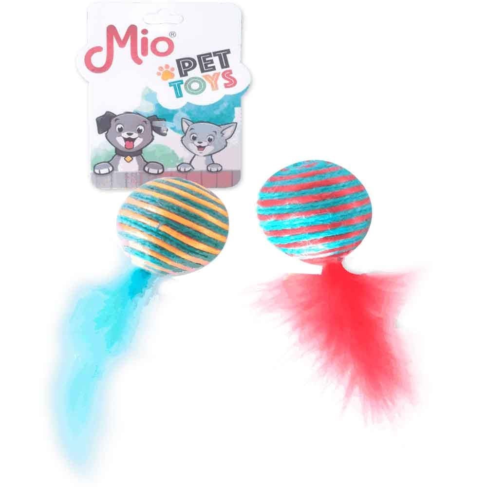 Mio Kedi Oyuncağı Renkli No 2 İp Top 1 AD