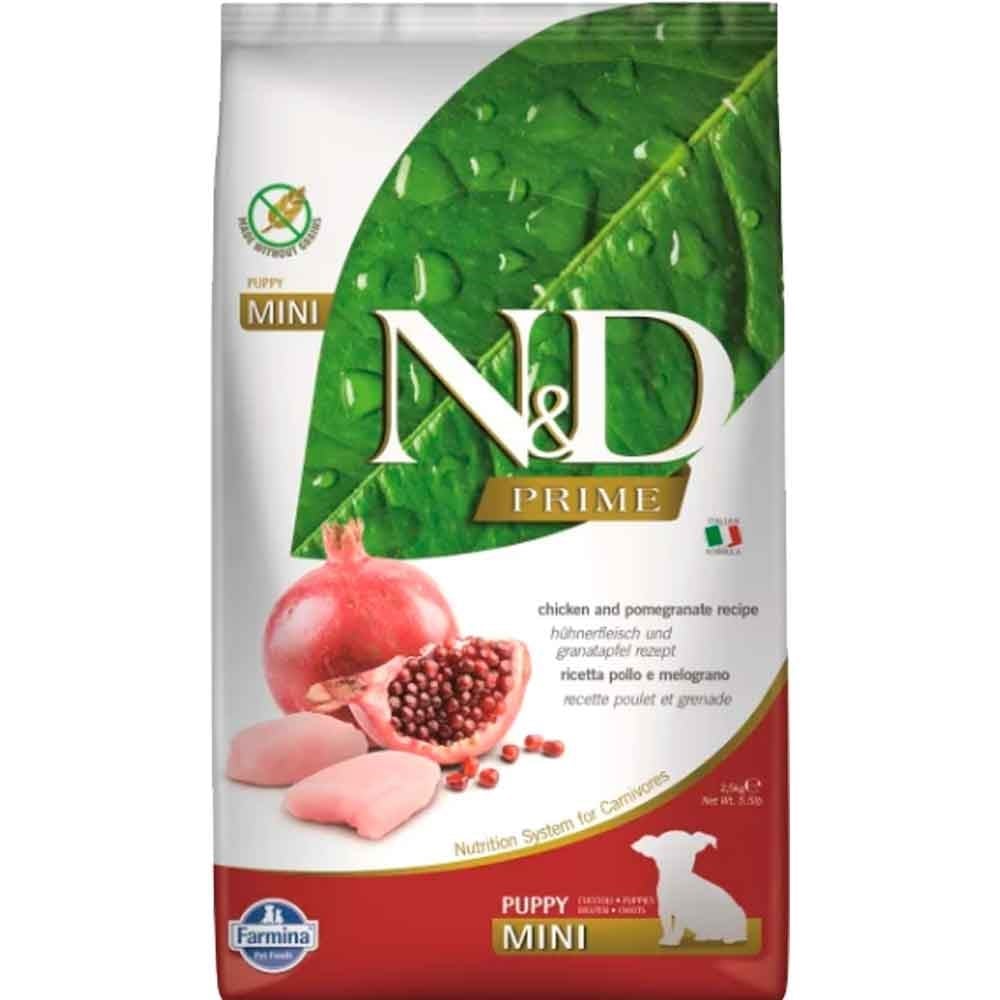 N&D Prime Tavuklu ve Narlı Küçük Irk Tahılsız Yavru Köpek Maması 7 kg