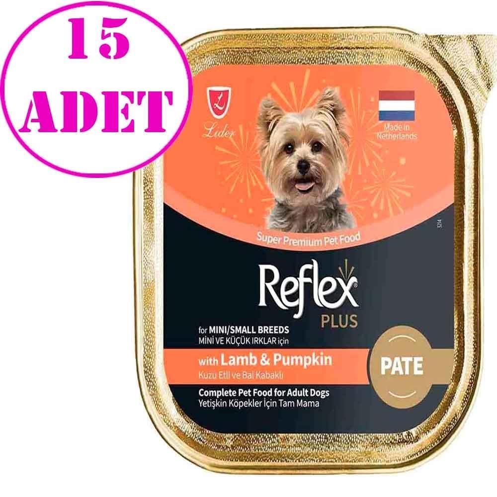 Reflex Plus Pate Kuzu Etli Balkabaklı Mini ve Küçük Irk Yetişkin Köpek Konservesi 85 Gr 15 AD
