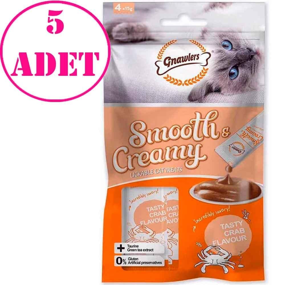 Gnawlers Krema Kedi Ödülü Somonlu Yengeçli 4x15 Gr 5 AD