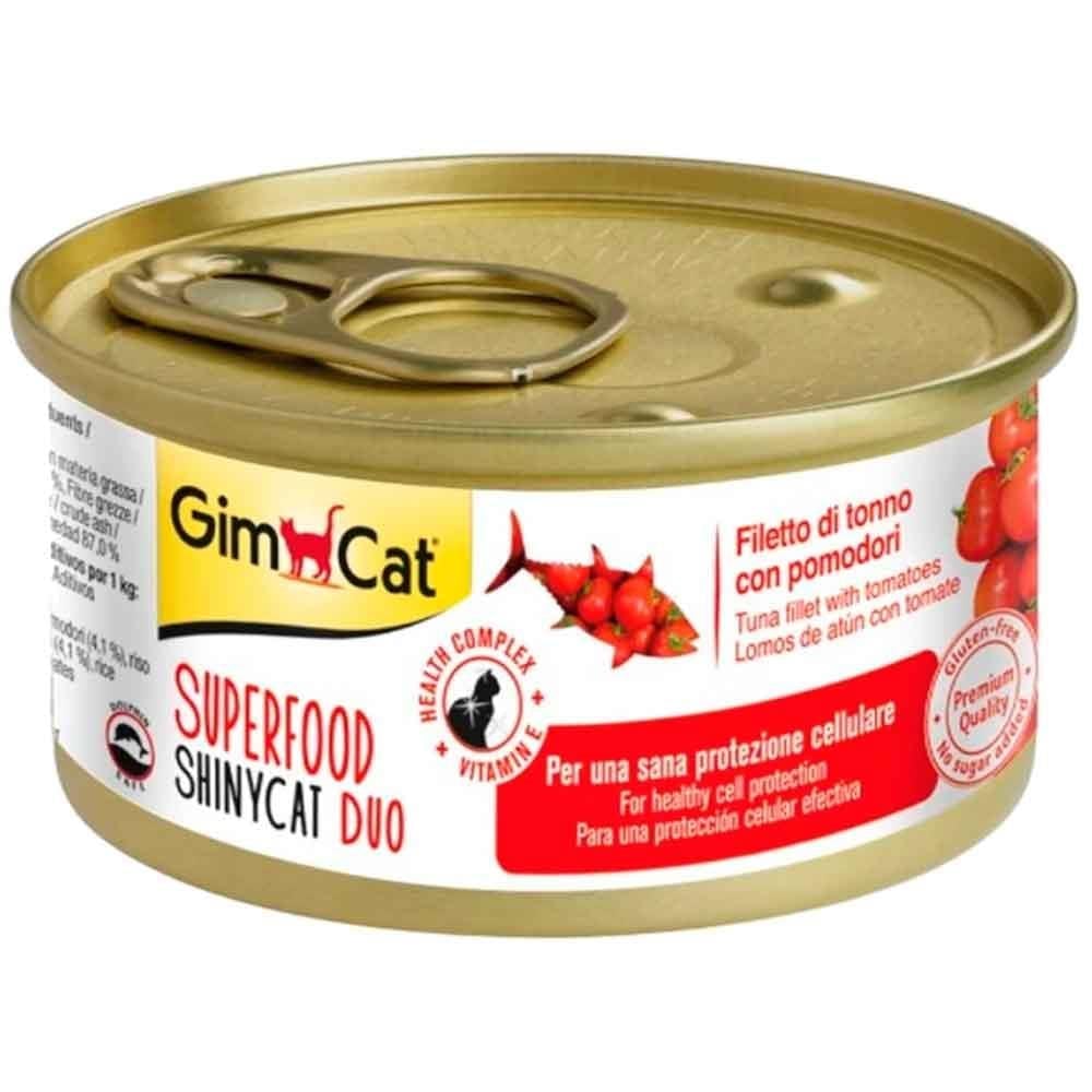 GimCat Superfood Shinycat Ton Balıklı ve Domatesli Kedi Konservesi 70 gr