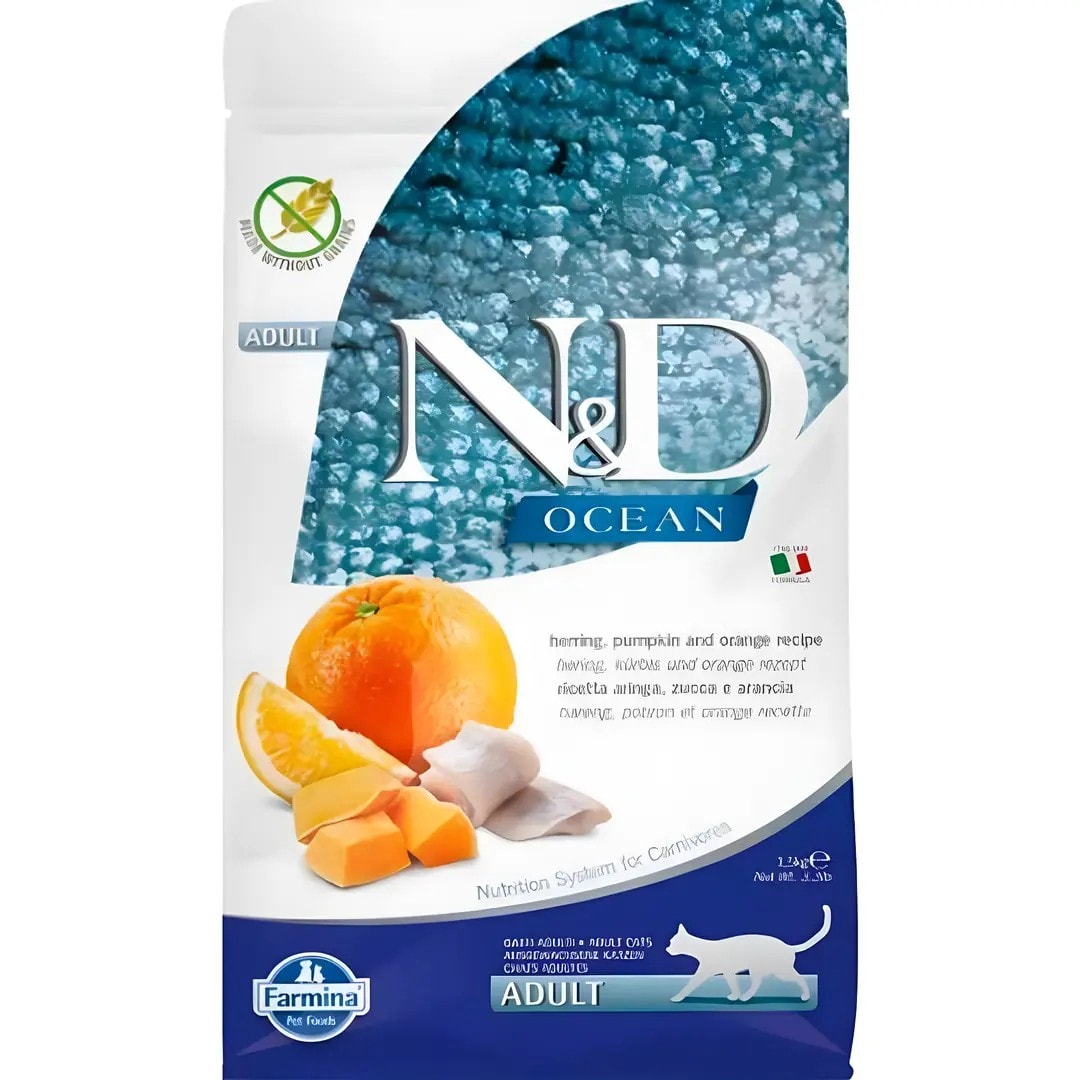 ND Ocean Kedi Maması Tahılsız Ringa Balıklı Ve Balkabaklı 1.5 kg