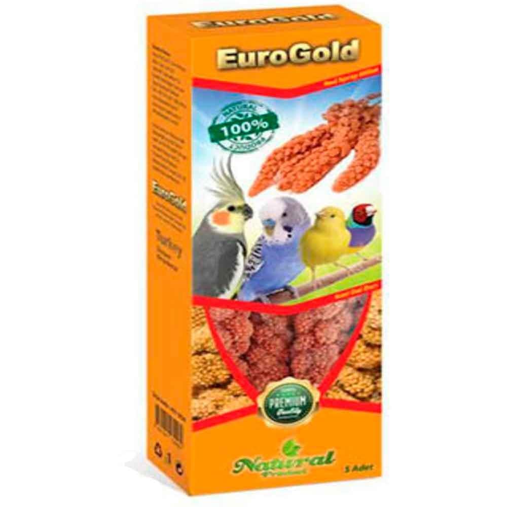 Eurogold Kızıl Doğal Dal Darı Kuş Yemi 5'li Paket