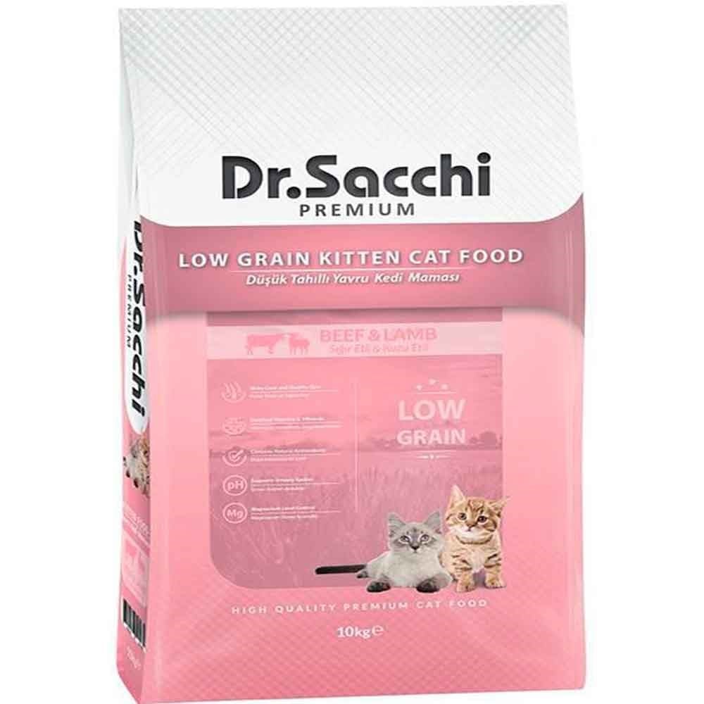Dr Sacchi Düşük Tahıllı Etli Yavru Kedi Maması 10 KG