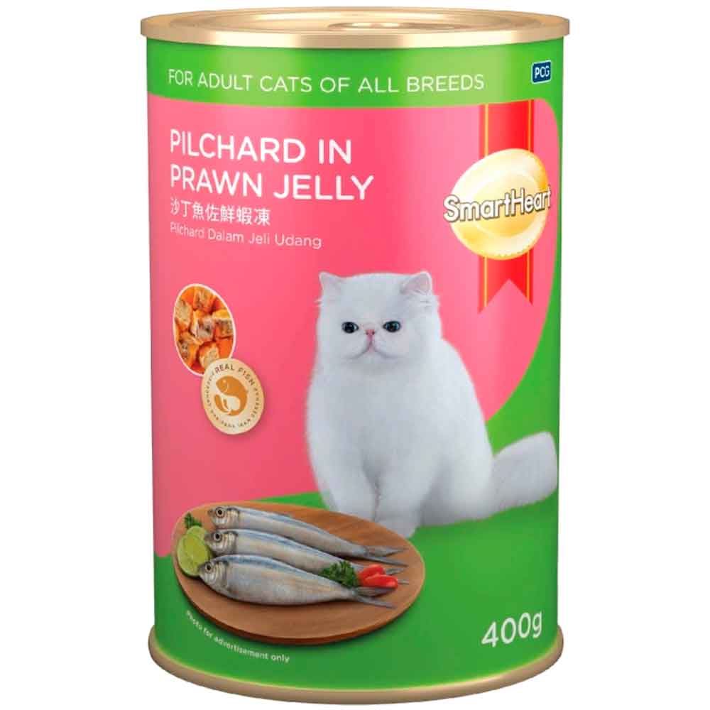 Smart Heart Kedi Konservesi Jöle İçinde Karides ve Sardalyalı 400 Gr