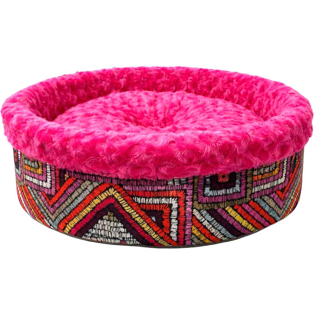 Pet Pretty Special Peluş Simit Yatak Fuşya 50x50x15 Cm