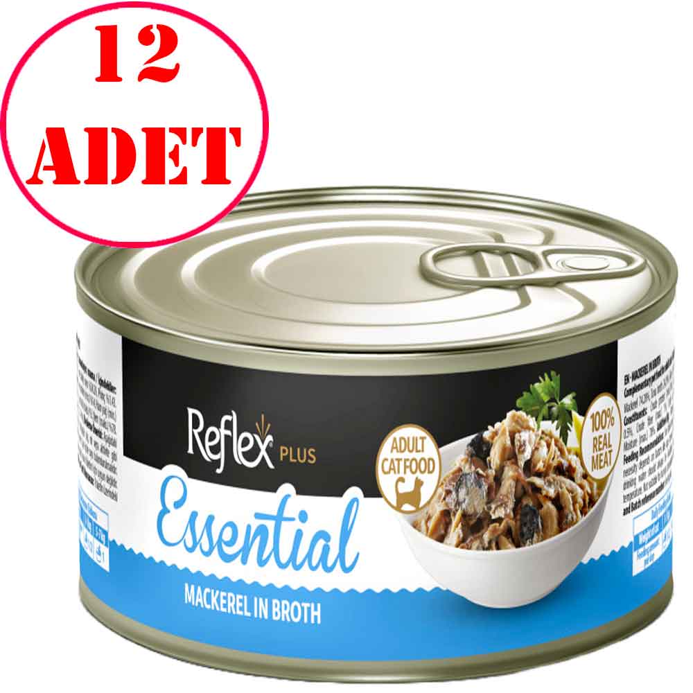 Reflex Plus Essential Uskumrulu Yetişkin Kedi Konservesi 70 Gr 12 AD