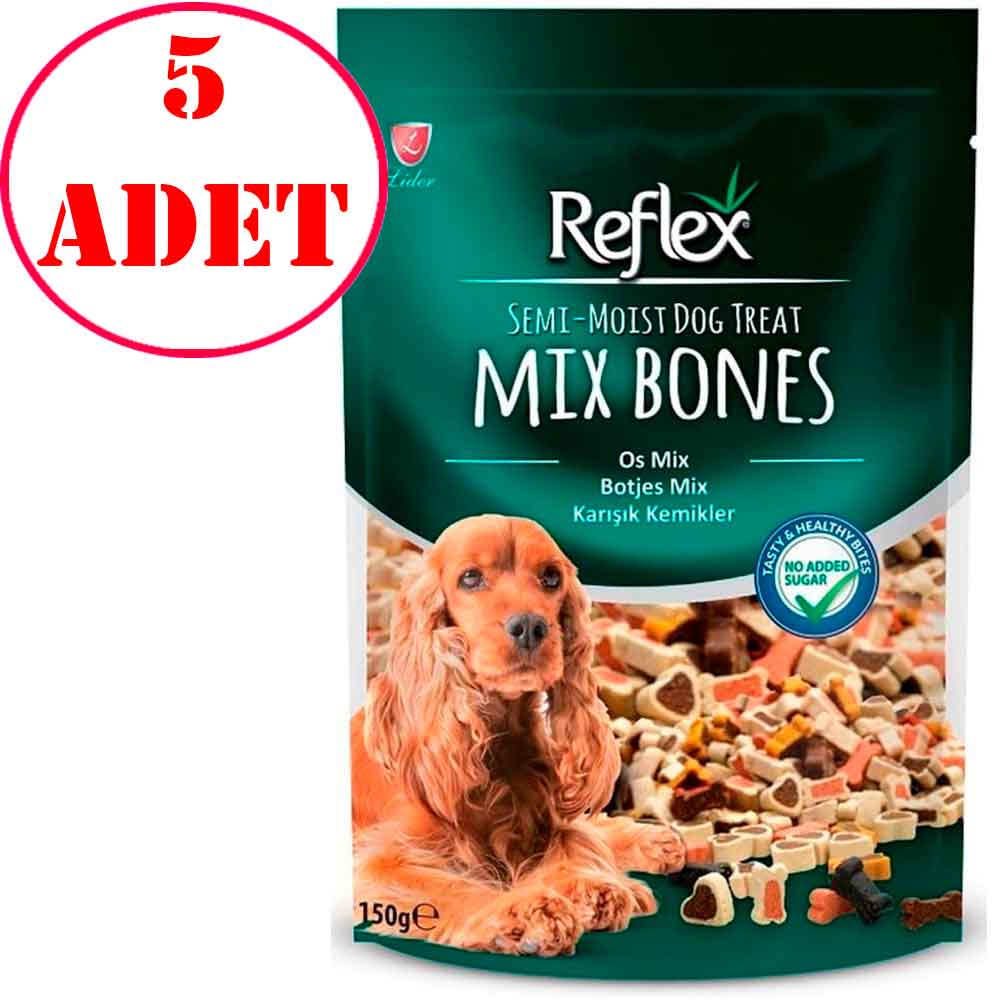 Reflex Mix Bones Karışık Kemikler Yumuşak Köpek Ödülü 150 Gr 5 AD