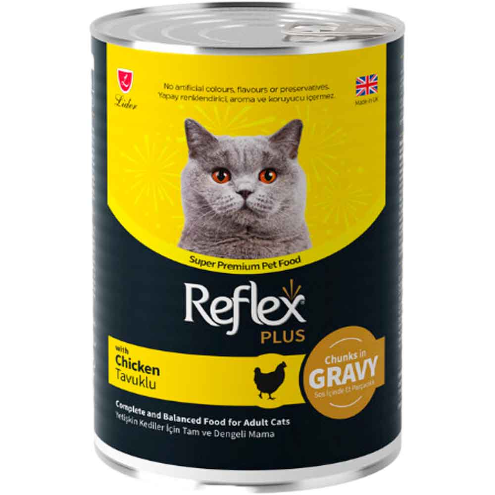 Reflex Plus Kedi Konservesi Sos İçinde Parça Etli Tavuklu 400 Gr