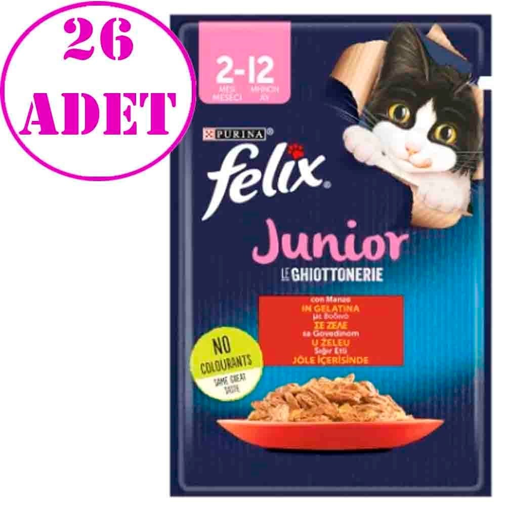 Purina Felix Sığır Eti Yaş Yavru Kedi Maması 85 Gr 26 AD