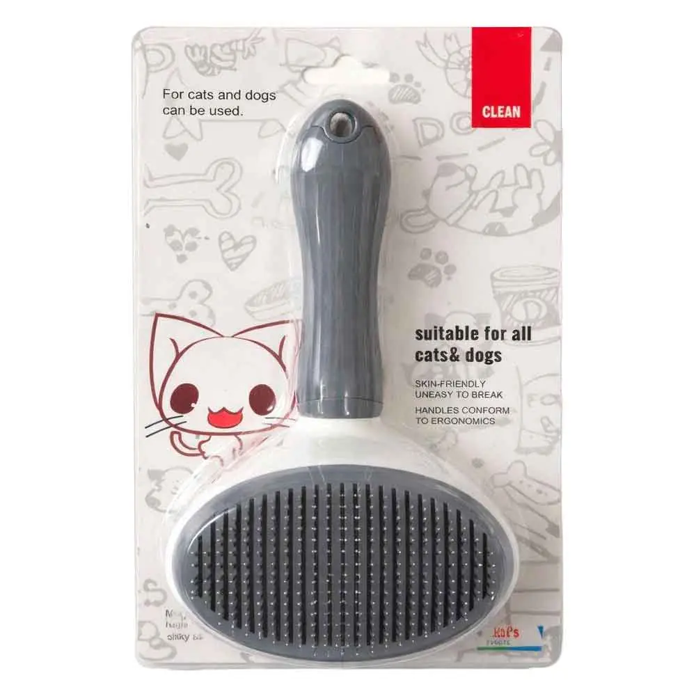 Nunbell Kedi Köpek İçin Basmalı Büyük Tarak Oval
