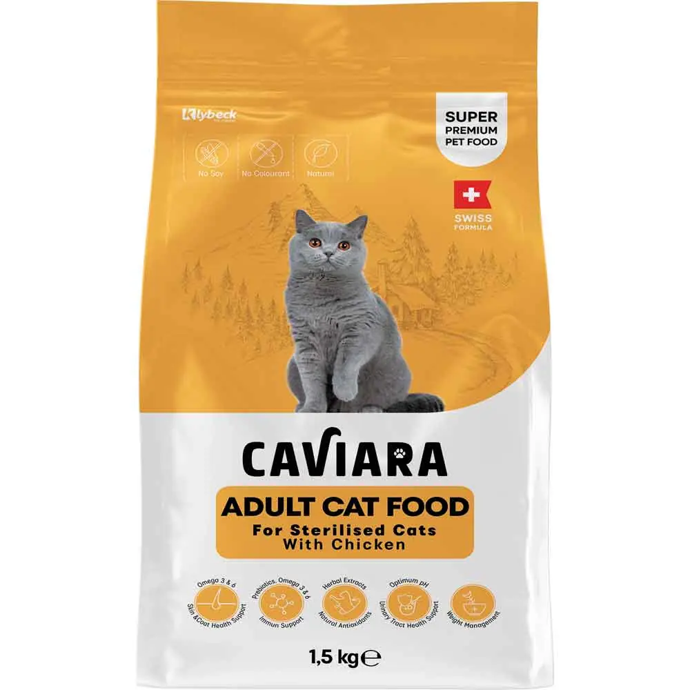 Caviara Kısır Kedi Maması Tavuklu 1,5 Kg