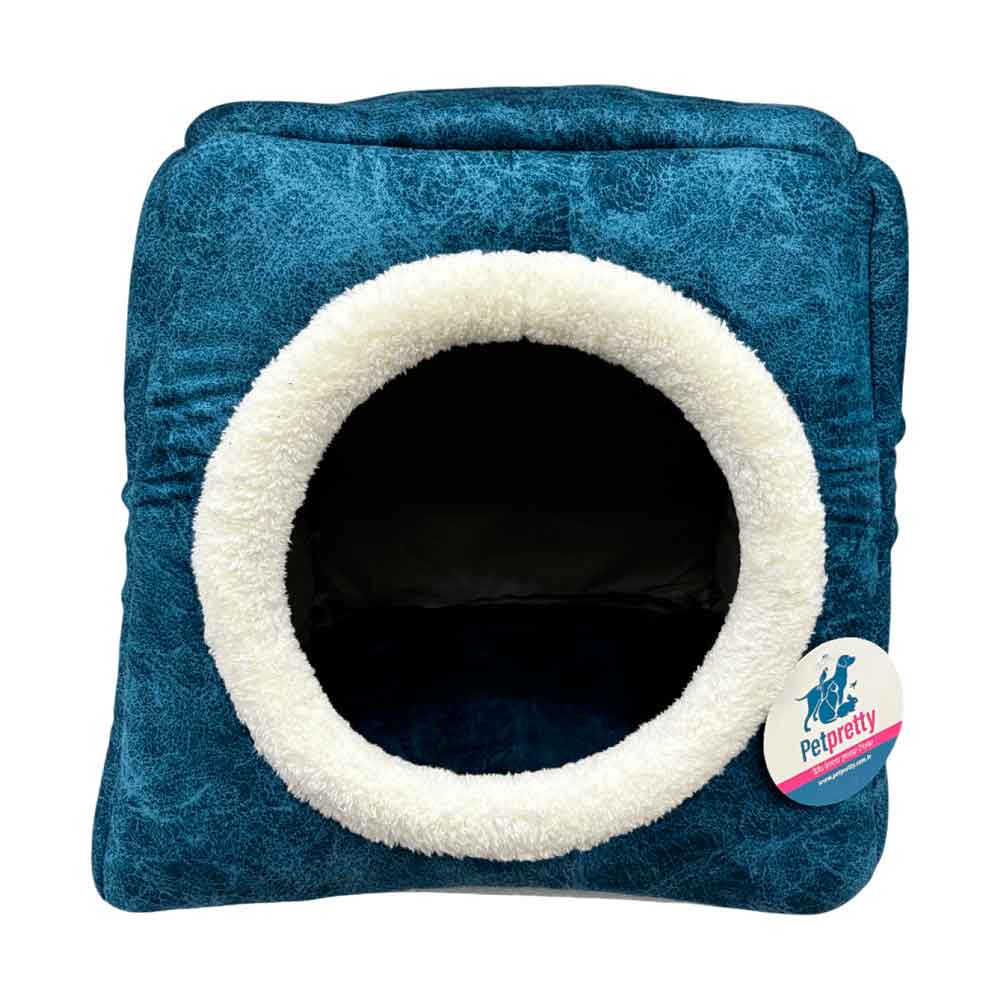 Pet Pretty Kedi Köpek İçin Comfort Üç Fonksiyonlu Yatak Mavi 42x42x23 Cm